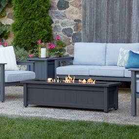 Real Flame Ortun Rectangle Propane Fire Table in Gray - Real Flame 1370LP-GRY