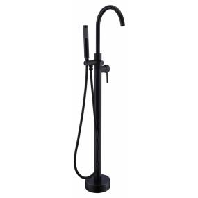 Coral Series 2-Handle Freestanding Claw Foot Tub Faucet with Hand Shower in Matte Black - ANZZI FS-AZ0047BK