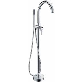 Coral Series 2-Handle Freestanding Claw Foot Tub Faucet with Hand Shower in Polished Chrome - ANZZI FS-AZ0047CH