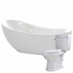 Talyah 71 in. Acrylic Soaking Bathtub with Talos 2-piece 1.6 GPF Single Flush Toilet - ANZZI FTAZ090-T065