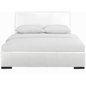 Hindes Upholstered Platform Bed, White, Twin - Camden Isle Furniture 86466