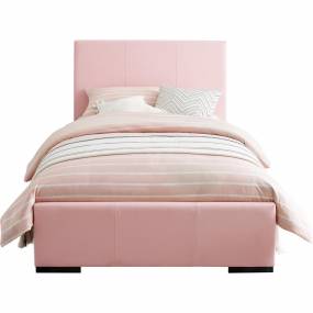 Hindes Upholstered Platform Bed, Pink, Twin - Camden Isle Furniture 86467