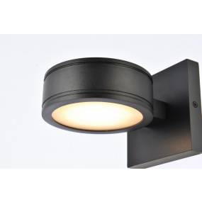 Raine Integrated LED wall sconce in black - Elegant Lighting LDOD4018BK