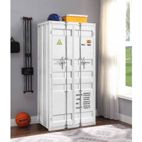 Cargo Wardrobe (Double Door) in White - Acme Furniture 37889