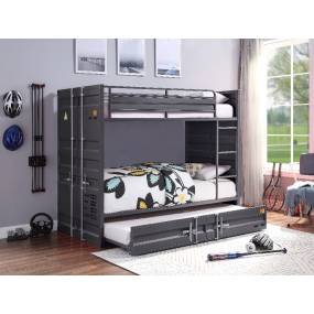 Cargo Bunk Bed (Twin/Twin) in Gunmetal - Acme Furniture 37890