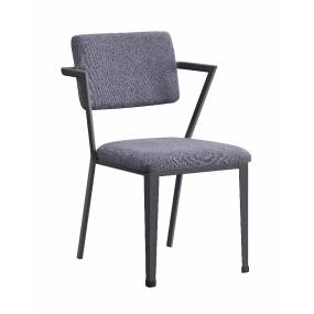 Cargo Chair in Gray Fabric & Gunmetal - Acme Furniture 37898