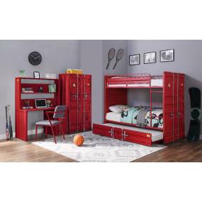 Cargo Bunk Bed (Full/Full) in Red - Acme Furniture 37915