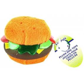 Li'l Pals Plush Hamburger Dog Toy - LeeMarPet 8420242LDOG
