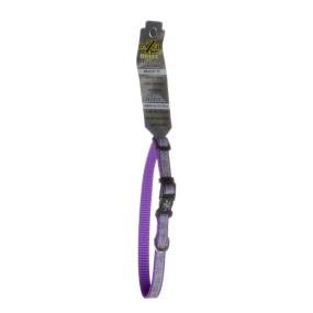 Lazer Brite Reflective Open-Design Adjustable Dog Collar - Purple Daisy - LeeMarPet 46331 PDY12