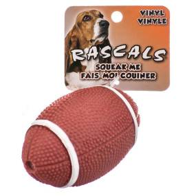 Rascals Vinyl Football Dog Toy - LeeMarPet 82077 R BRNDOG