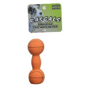 Rascals Latex Basketball Dumbbell Dog Toy - LeeMarPet 83068 R NCLDOG