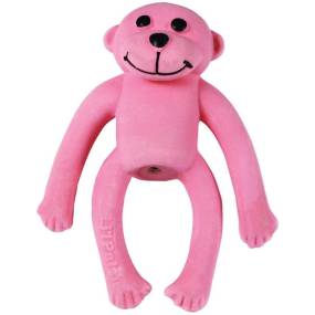 Lil Pals Latex Monkey Dog Toy Pink - LeeMarPet 83208 PNKDOG