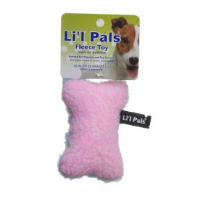 Li'l Pals Fleece Bone Toy for Dogs & Puppies - LeeMarPet 84204PBLDOG