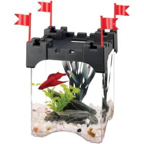 Aqueon Betta Castle Aquarium Kit - Black - LeeMarPet 100101223