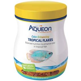 Aqueon Color Enhancing Tropical Flakes Fish Food - LeeMarPet 100106039