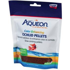 Aqueon Color Enhancing Cichlid Food Pellets - LeeMarPet 100106187