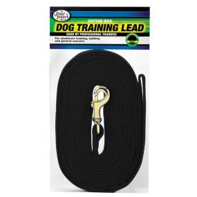Four Paws Cotton Web Dog Training Lead - Black - LeeMarPet 100203561