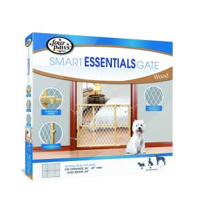 Four Paws Smart Essentials Wood Gate - LeeMarPet 100203586