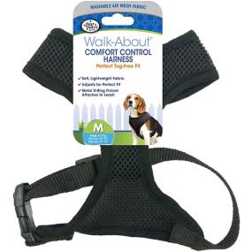 Four Paws Comfort Control Harness - Black - LeeMarPet 100203705
