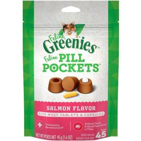 Greenies Pill Pockets Salmon Flavor Cat Treats - LeeMarPet 3021428