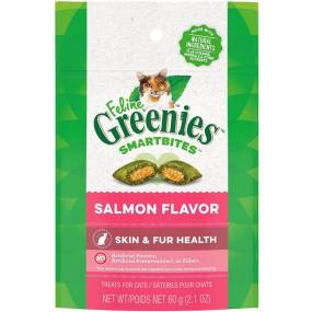 Greenies Feline SmartBites Skin and Fur Health Salmon Flavor Cat Treats - LeeMarPet 3101427
