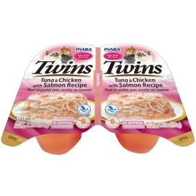 Inaba Twins Tuna and Chicken with Salmon Recipe Side Dish for Cats - LeeMarPet USA834A