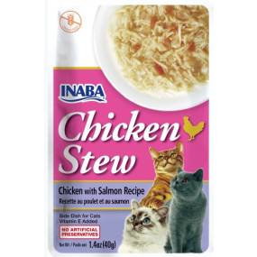 Inaba Chicken Stew Chicken with Salmon Recipe Side Dish for Cats - LeeMarPet USA813A