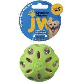 JW Pet Crackle Heads Rubber Ball Dog Toy Medium - LeeMarPet 47014