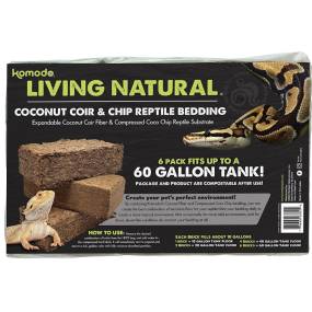 Komodo Living Natural Coconut Coir and Chip Brick Bundle - LeeMarPet 93352