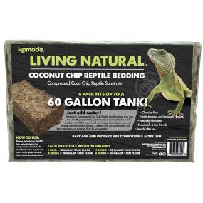 Komodo Living Natural Coconut Chip Reptile Bedding Brick - LeeMarPet 93353