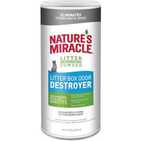 Nature's Miracle Just For Cats Litter Box Odor Destroyer - Deodorizing Powder - LeeMarPet NM-5857