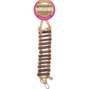 Prevue Naturals Wood and Rope Ladder Bird Toy - LeeMarPet 62806