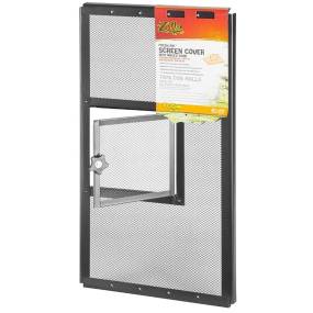 Zilla Fresh Air Screen Cover with Hinged Door 20 x 10 Inch - LeeMarPet 100111752