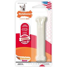 Nylabone Dura Chew Smooth White Dog Bone - Chicken Flavor - LeeMarPet NCF102P