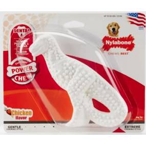 Nylabone Dinosaur Dental Dog Chew Chicken Flavor - LeeMarPet NDD101P