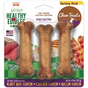 Nylabone Healthy Edibles Wholesome Dog Chews - Variety Pack - LeeMarPet NE106VPP