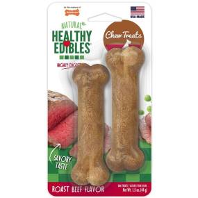 Nylabone Healthy Edibles Wholesome Dog Chews - Roast Beef Flavor - LeeMarPet NE801TPP