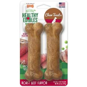 Nylabone Healthy Edibles Wholesome Dog Chews - Roast Beef Flavor - LeeMarPet NE803TPP