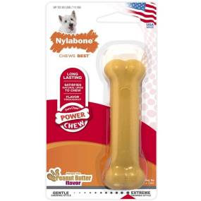 Nylabone Dura Chew Dog Bone - Peanut Butter Flavor - LeeMarPet NPB102P