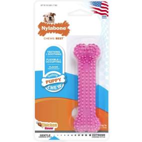 Nylabone Puppy Chew Dental Bone Chew Toy - Pink - LeeMarPet NPP901P