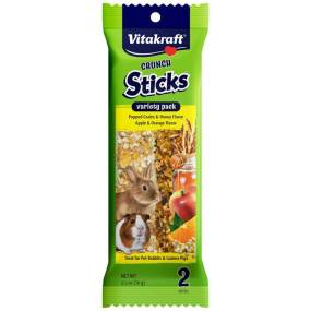 Vitakraft Crunch Sticks Rabbit & Guinea Pig Treats Variety Pack - Popped Grains & Apple - LeeMarPet 31710