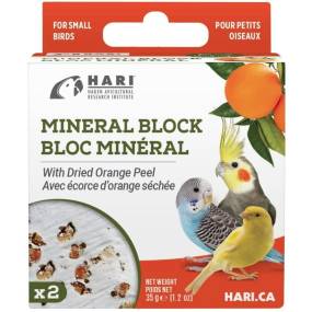 HARI Orange Peel Mineral Block for Small Birds - LeeMarPet 82193
