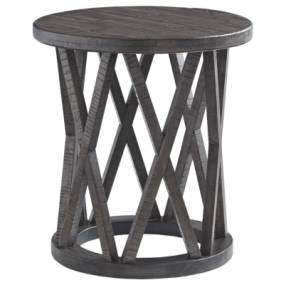 Signature Design Sharzane Round End Table in Grayish Brown - Ashley Furniture T711-6
