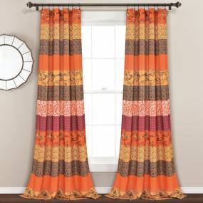 Royal Empire Window Curtain Panels Tangerine 52x84 Set - Lush Decor 16T006196