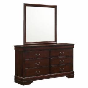 Ellington 6-Drawer Dresser & Mirror in Cherry - Picket House Furnishings B.11455.DRMR