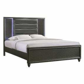 Faris Queen Panel Bed in Black - Picket House Furnishings MN600QB