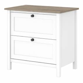 Bush Furniture Mayfield 2 Drawer Lateral File Cabinet in Pure White & Shiplap Gray - MAF131GW2-03