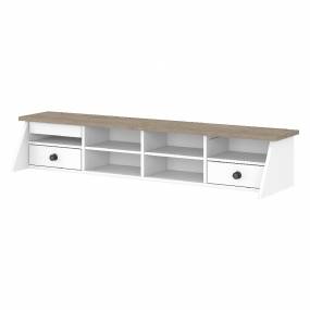 Bush Furniture Mayfield Desktop Organizer in Pure White & Shiplap Gray - MAH154GW2-03