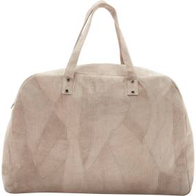 Mina Victory Handbags & Crossbody Fx Leather Weekender Lt Grey Handbags 19" x 6" x 14" - Nourison 798019058814