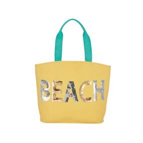 Mina Victory Handbags & Crossbody Sequin "Beach" Yellow Bags 22" x 15" x 6" - Nourison 798019087371